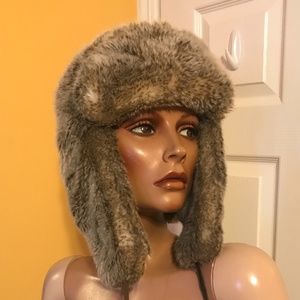 RESTORATION HARDWARE FAUX FUR HAT